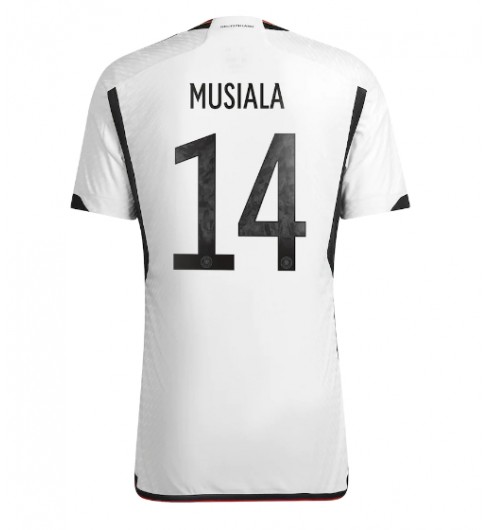 Německo Jamal Musiala #14 Domácí Dres MS 2022 Krátký Rukáv